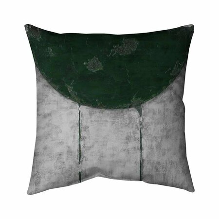 FONDO 26 x 26 in. Green Half Circle-Double Sided Print Indoor Pillow FO2791642